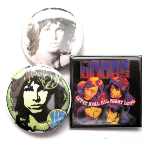 The Doors Jim Morrison Button Rock Set - Picture 1 of 1